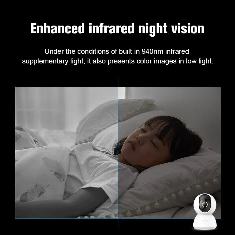 Xiaomi 360° Smart Home Security Camera Mi PTZ 2K Webcam 1296P 3