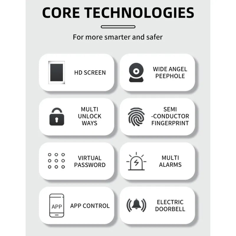 Smart Fingerprint Password Timber Door Lock