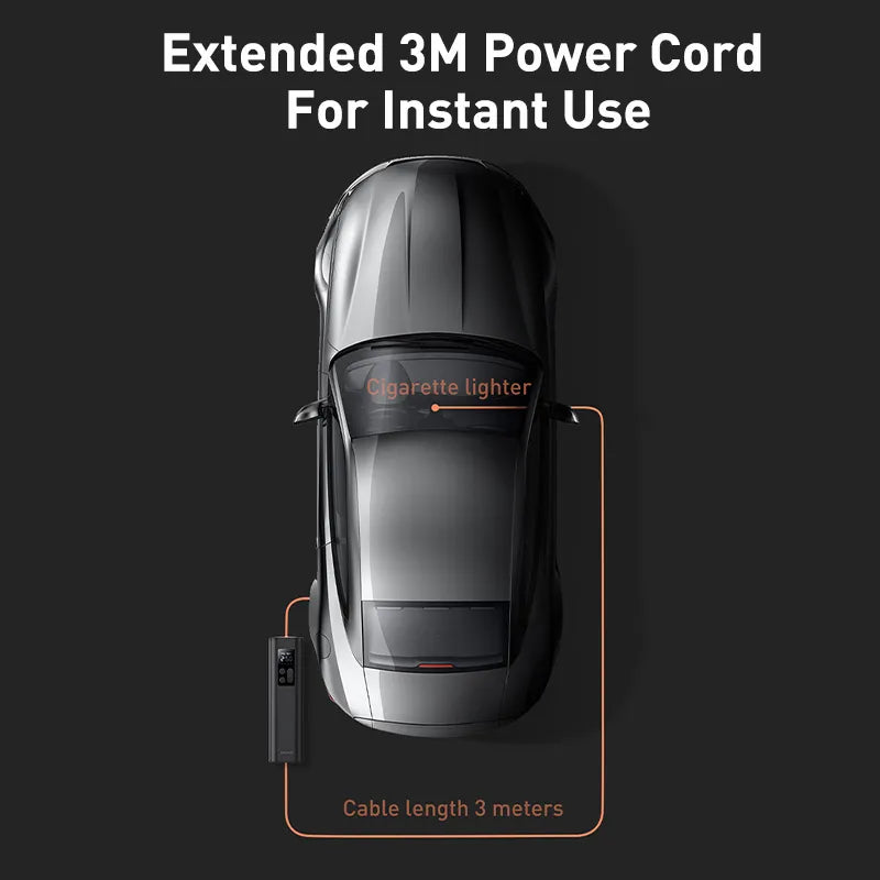 Baseus Mini Car Air Compressor 12V 150PSI Portable Car Tire Inflator