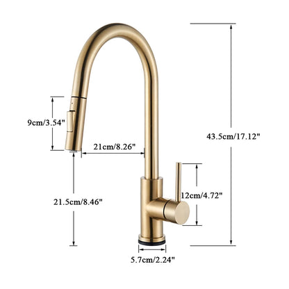 Rozin Smart Touch Kitchen Faucet Black Pull Out Sensor Faucets