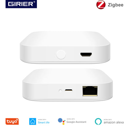 Tuya ZigBee 3.0 Smart Hub, Wireless/Wired Gateway Bridge for App Voice