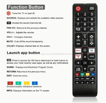 New BN59-01315B For Samsung TV Remote Control NETFLIX Prime Video