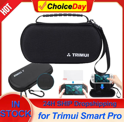 Hard EVA Carrying Case with Tempered Glass Film Handheld Game Console