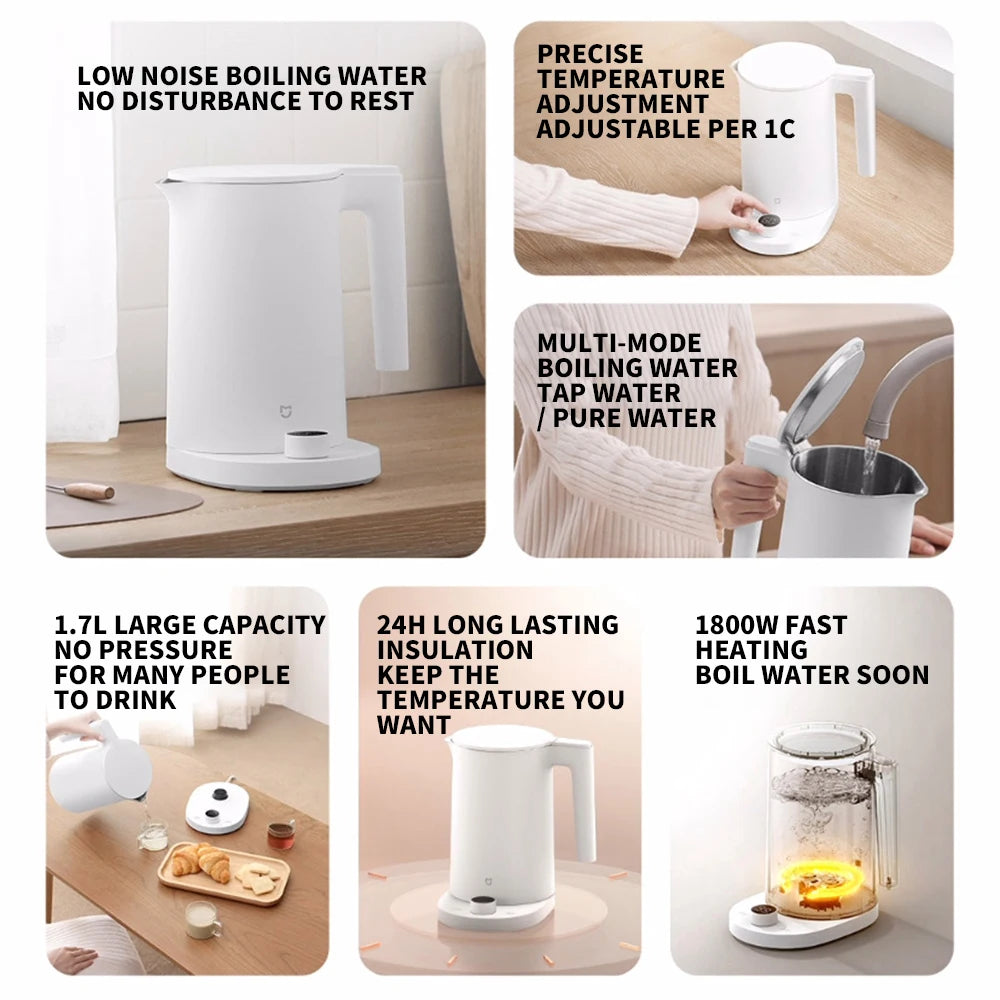 NEW XIAOMI MIJIA Smart Kettle 2 Pro Electric Kettles Kitchen