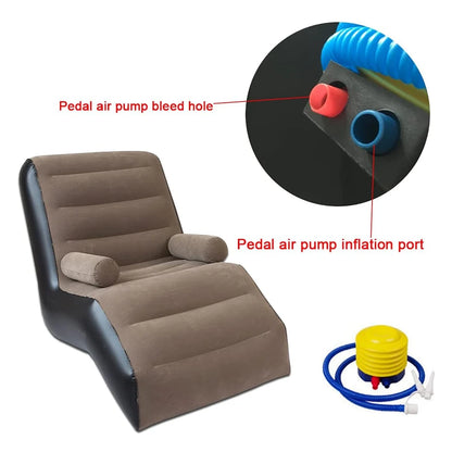 Folding Lazy Sofa,Inflatable Lounge Chair Thickened Durable