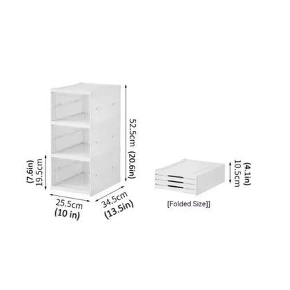 No-Install Folding Shoe Cabinet, Transparent Dustproof Shoe Rack,