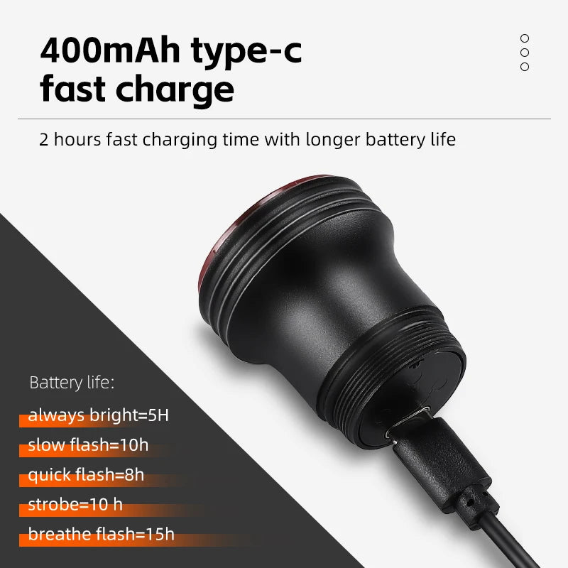 WEST BIKING Bike Tail Light Smart Sensing MTB Road Bike Rear Light