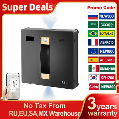 Robot Window cleaner ABIR WD8,Dual Water Spray,Smart Memory,High