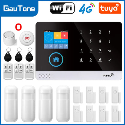 Smart Home Tuya GSM Alarm System 4G Wifi System for House Security