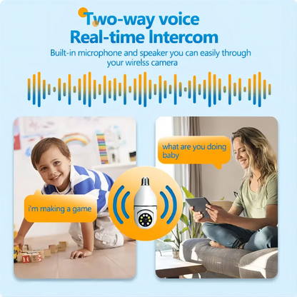 Full Color Night Vision 5G Bulb E27 Surveillance Camera Automatic