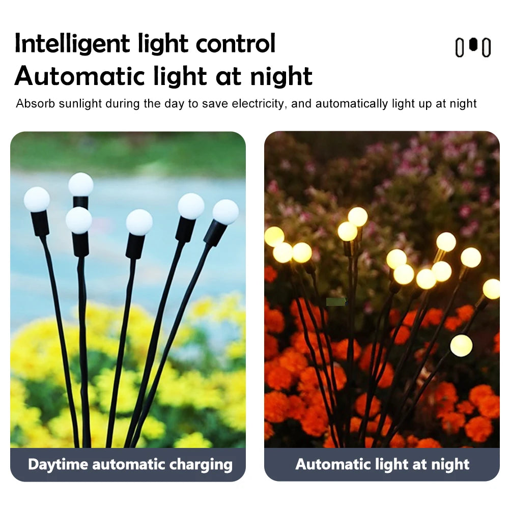 Firefly Garden Solar Lights 8LED 10LED 40LED Outdoor Waterproof RGB