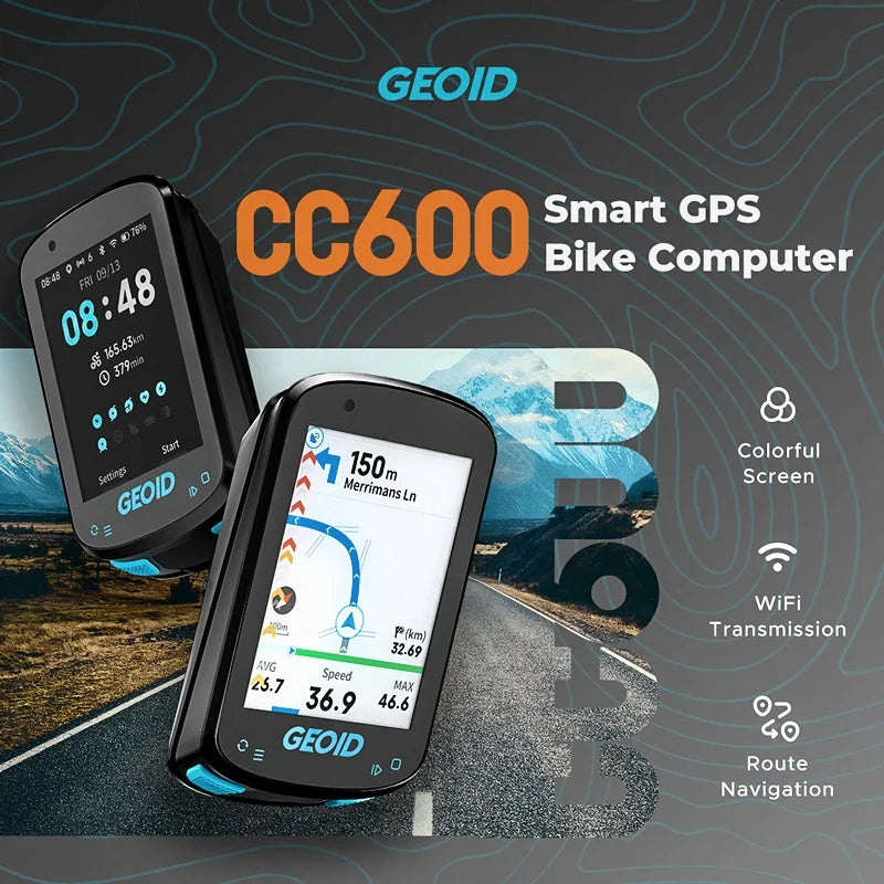 GEOID CC600 Color Screen Bike Computer Smart Navigation GPS Wireless