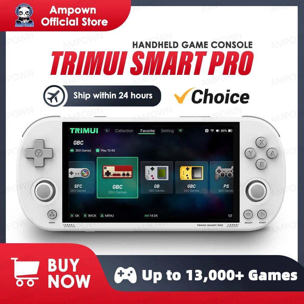 Trimui Smart Pro Handheld Game Console 4.96''IPS Screen Linux System