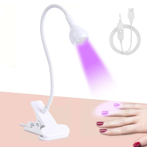 LED Table Lamp Nightlight Gooseneck Nail Lamp UV Curable Violet Lamp