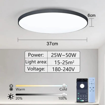 Smart Led Ceiling Lamp 36W 50W 220V Dimmable Modern Led Ceiling Lights
