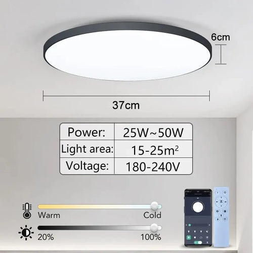 Smart Led Ceiling Lamp 36W 50W 220V Dimmable Modern Led Ceiling Lights