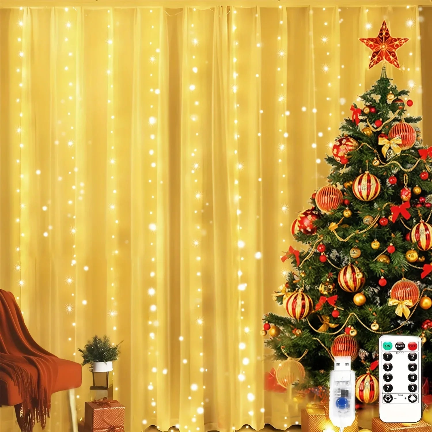 Remote Control USB Fairy Lights 3 4 6 Meters LED Curtain String Lights