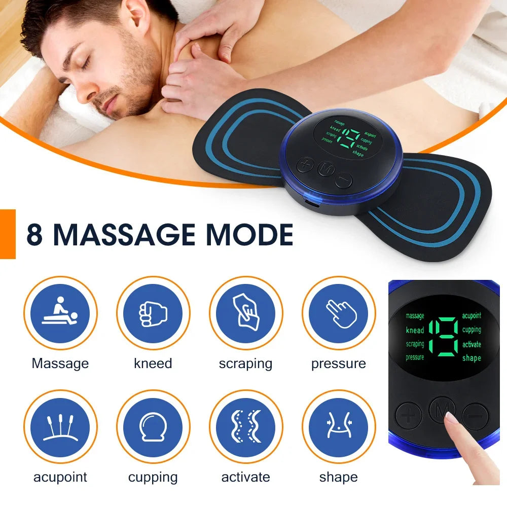 Electric Neck Massager EMS Muscle Massage Stimulator Low Frequency