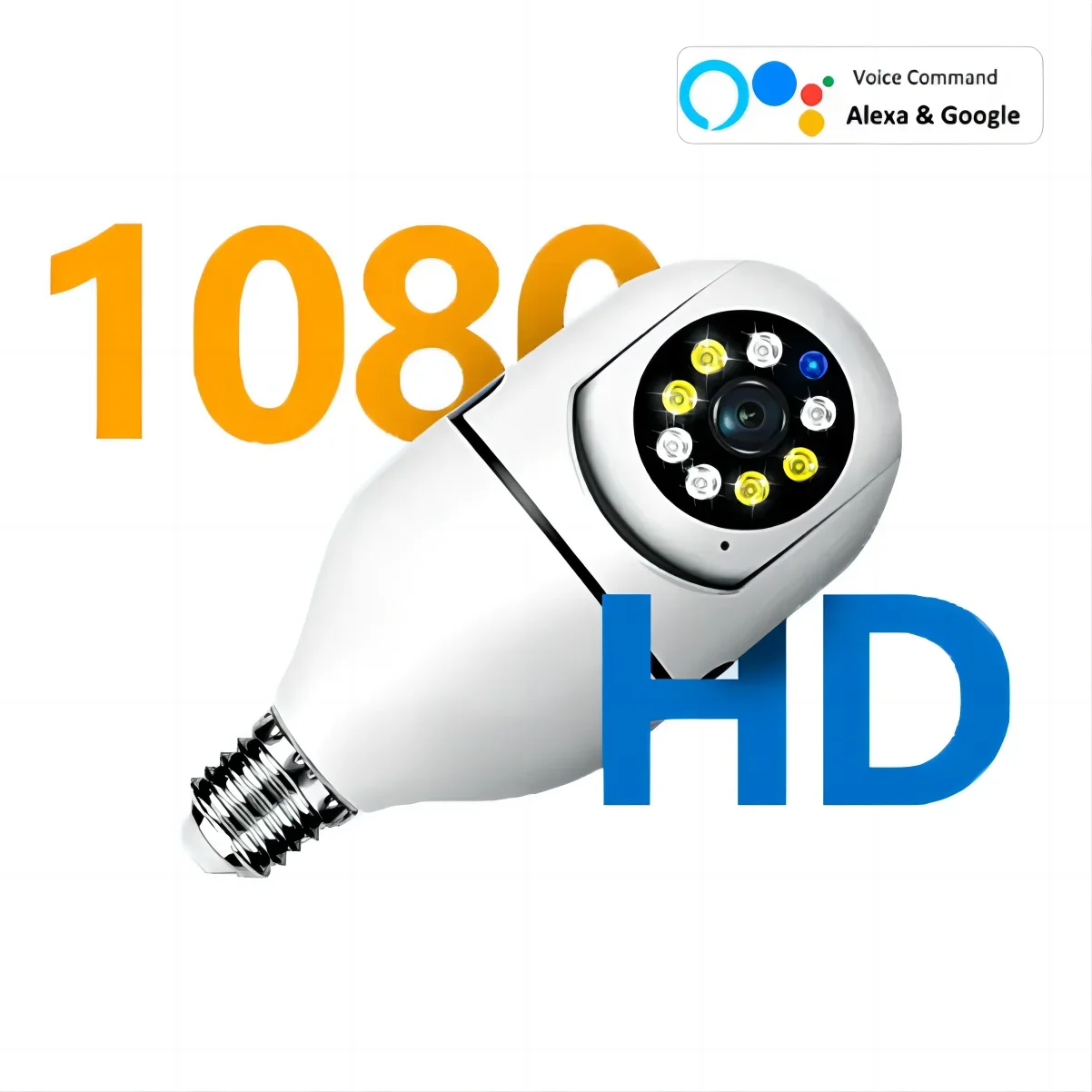 Full Color Night Vision 5G Bulb E27 Surveillance Camera Automatic