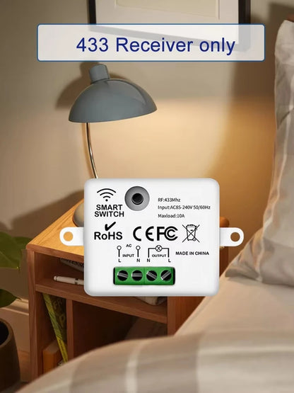 433MHz Wireless Light Switch 220V 110V 10A Relay Breaker Remote