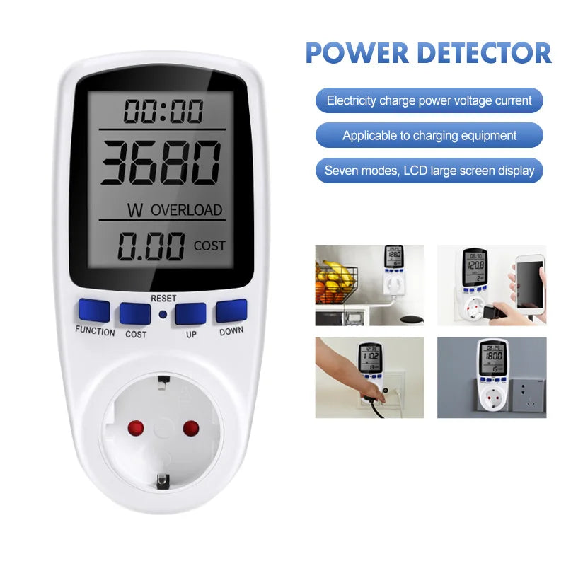 Digital Voltage Wattmeter Power Meter 110/250V Consumption Watt Energy