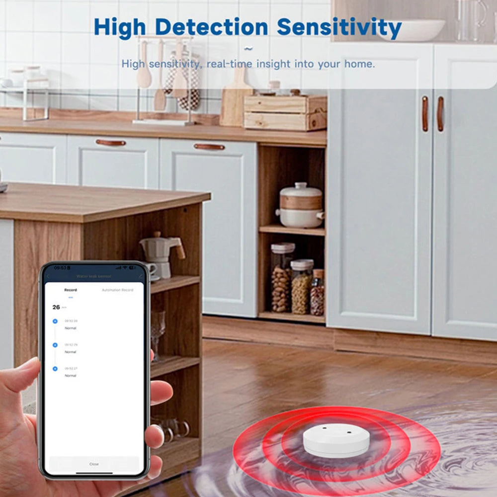 Tuya ZigBee WiFi Smart Water Sensor Leak Detector Flood Water Leakage