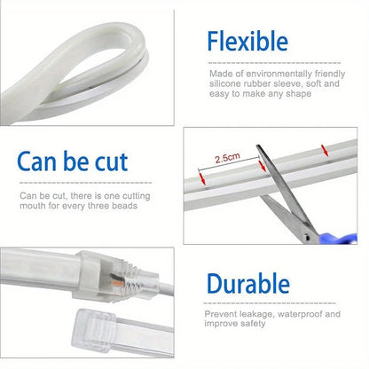 Neon LED Light Strip 5V USB Smart Sensor Dimmer Switch Flexible