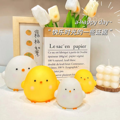 Cute Chicken Soft Lighting Small Night Light Bedside Lamp Decoration