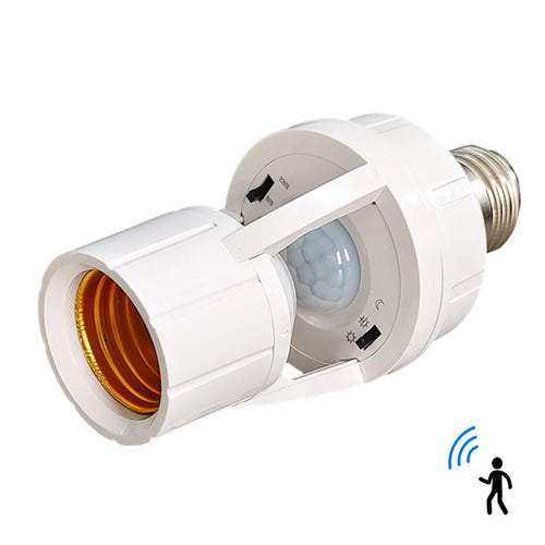 E27 PIR Smart Motion Sensor Light Bulb Holder Induction Sensor Adapter