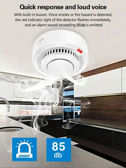 360° Comprehensive Detection, Tuya Smart WiFi Smoke Detector, Remote