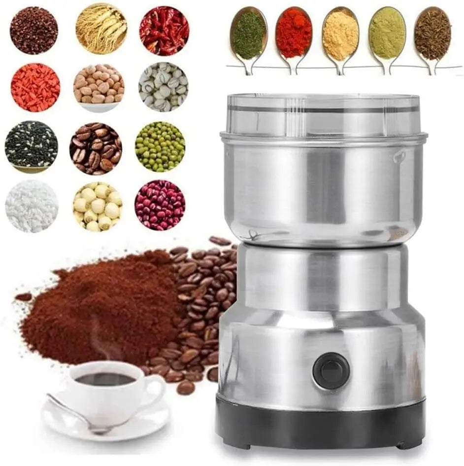 Electric Grinder Four Edged Blade Kitchen Cereal Nuts Beans Spices