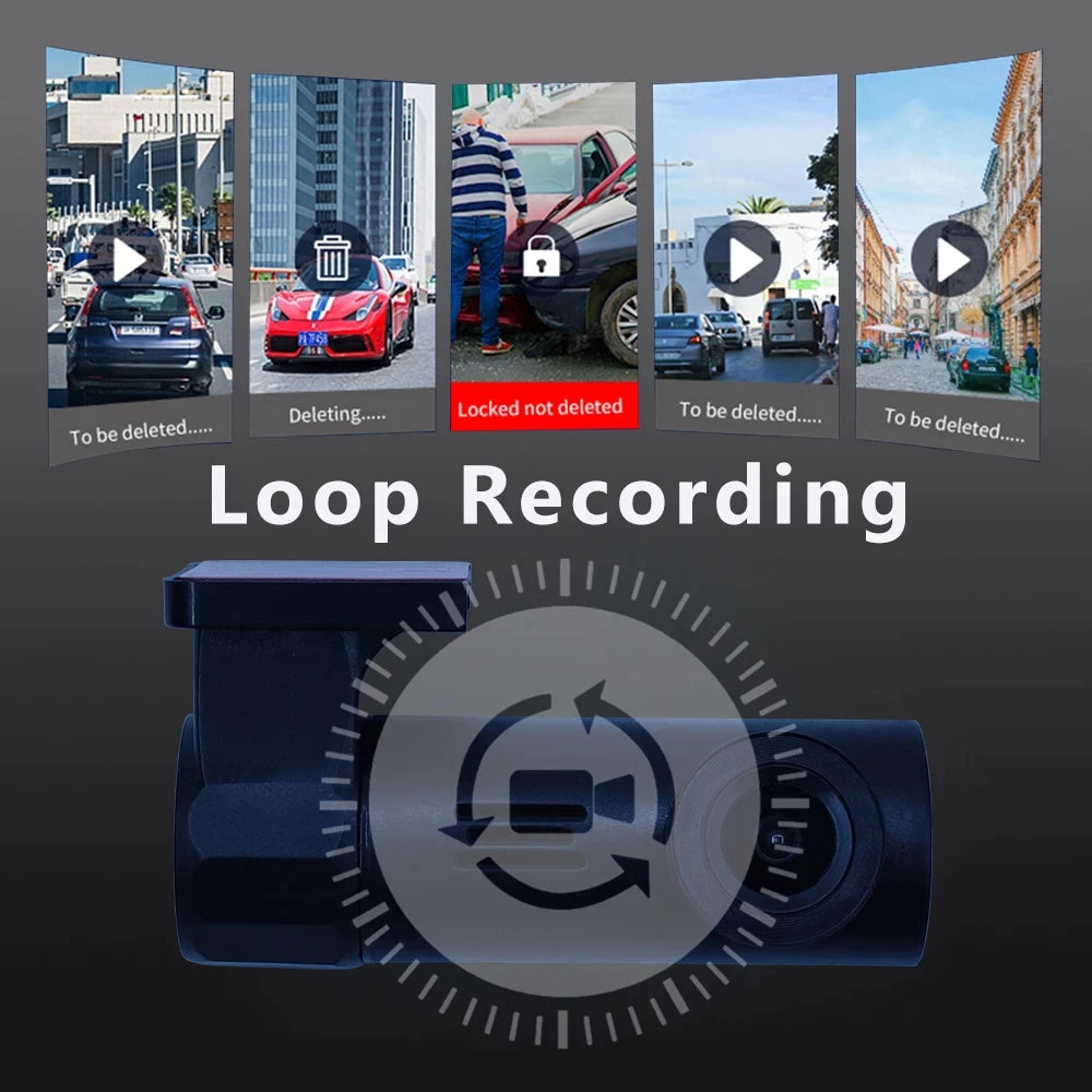 HD USB power logger APP control smart car Wifi DVR Dash camera night