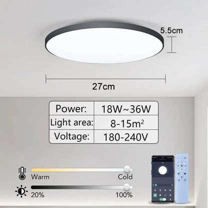 Smart Led Ceiling Lamp 36W 50W 220V Dimmable Modern Led Ceiling Lights