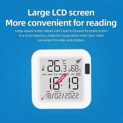 Tuya WiFi Temperature Humidity Smart Sensor With Backlight for Smart