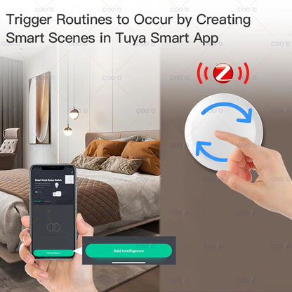 New Tuya ZigBee Smart Knob Switch DIY Wireless Scene Button Rotatable