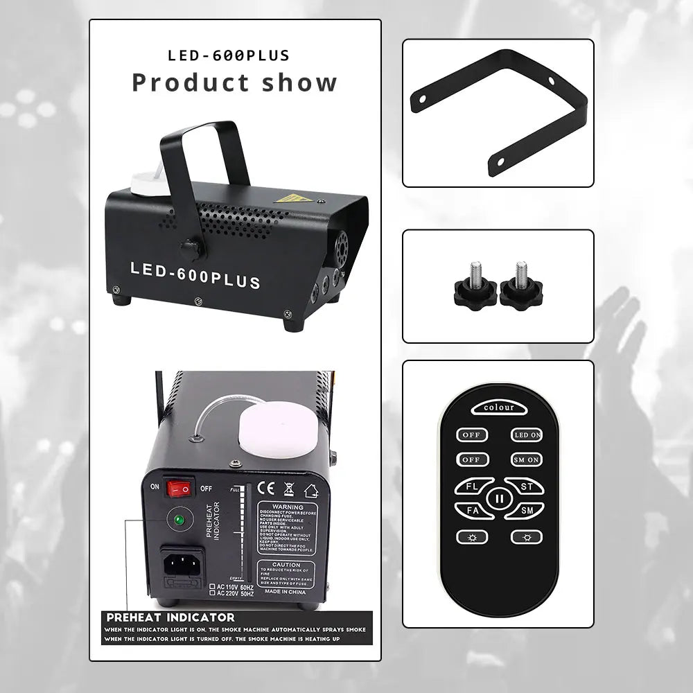Disco Party automatic fog machine LED-600PLUS  wedding club fogger DJ