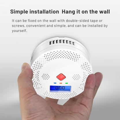 Tuya WiFi Smart Carbon Monoxide Detector Alarm 85dB Sound Warning LCD