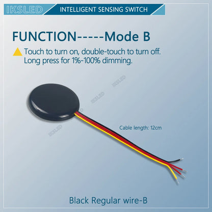 MINI 12V24V LED Dimmable Touch Sensor Switch Penetrating Wood Panel