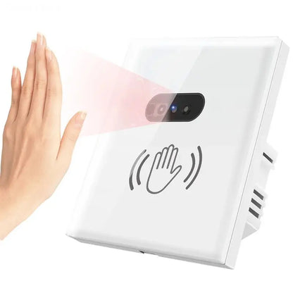 Wall Smart Light Switch Infrare IR Sensor No Need Touch EU Glass