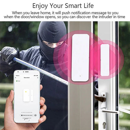 Tuya Zigbee WiFi Door Window Sensor Contact Sensor For Smart Home APP
