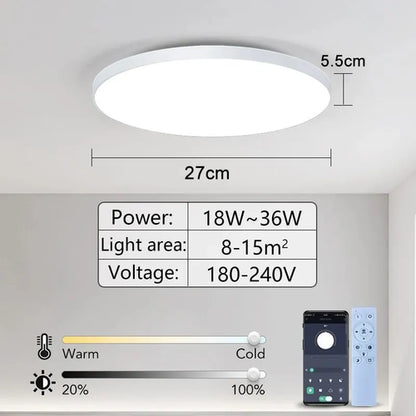 Smart Led Ceiling Lamp 36W 50W 220V Dimmable Modern Led Ceiling Lights