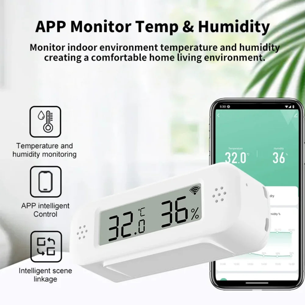 Tuya WiFi Mini Temperature Humidity For Smart Home Thermometer
