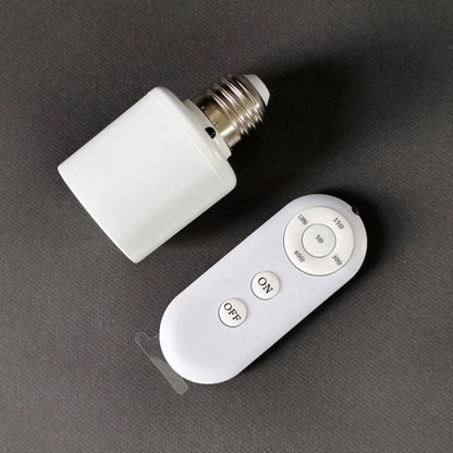 E27 60W Wireless Remote Control Smart Timer Switch Lamp Holder 110V