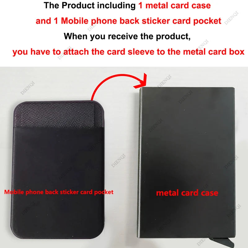 Rfid Smart Credit Card Holder Wallets Metal Slim Pop Up Minimalist Men