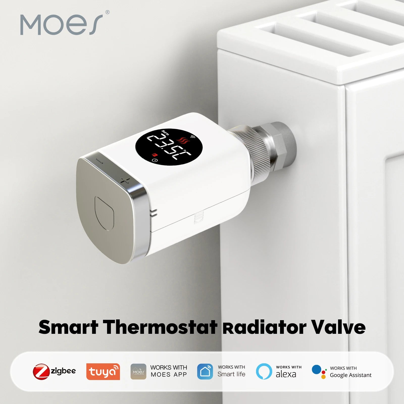 MOES Tuya Smart Wifi/ZigBee Thermostatic Radiator Valve TRV