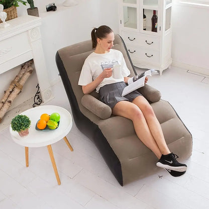 Folding Lazy Sofa,Inflatable Lounge Chair Thickened Durable