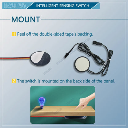 MINI 12V24V LED Dimmable Touch Sensor Switch Penetrating Wood Panel