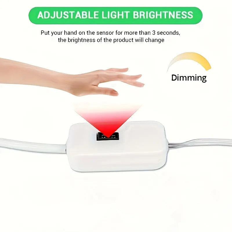 Neon LED Light Strip 5V USB Smart Sensor Dimmer Switch Flexible