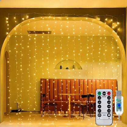 Remote Control USB Fairy Lights 3 4 6 Meters LED Curtain String Lights