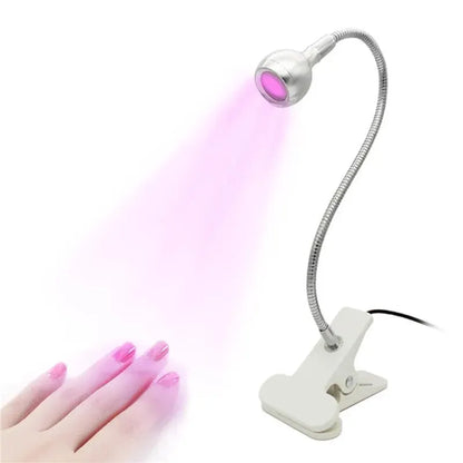 LED Table Lamp Nightlight Gooseneck Nail Lamp UV Curable Violet Lamp